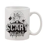 Printed Ceramic Coffee Mug - 1 Pieces, White, 11oz