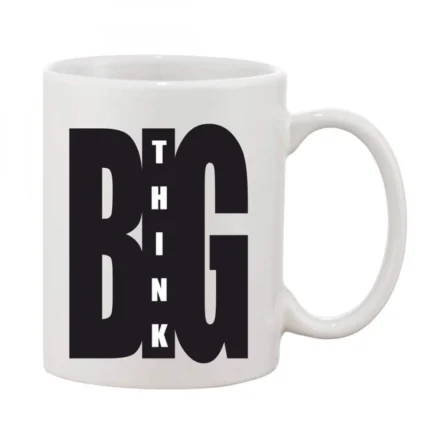 Printed Ceramic Coffee Mug - 1 Pieces, White, 11oz
