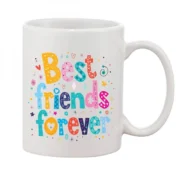 Printed Ceramic Coffee Mug - 1 Pieces, White, 11oz