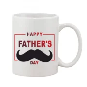 Printed Ceramic Coffee Mug - 1 Pieces, White, 11oz