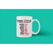Printed Ceramic Coffee Mug - 1 Pieces, White, 11oz - Image 2