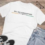 Men's PC Cotton Dil Se Hindustani Printed T Shirt (Color: White, Thread Count: 180GSM) - Image 4