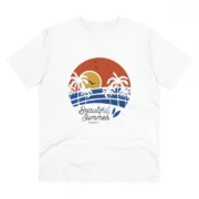 Men's PC Cotton Beautiful Summer Printed T Shirt (Color: White, Thread Count: 180GSM)