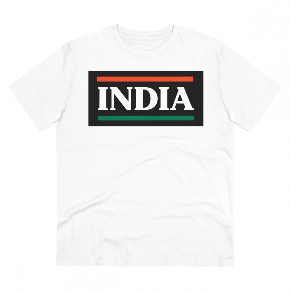 52056065566_e272100167_o_d-1000x1000-1.webp Men's PC Cotton India Printed T Shirt (Color: White, Thread Count: 180GSM) - Image 1