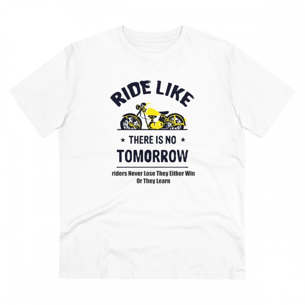 52056304049_26754ec0bd_o_d-1000x1000-1.webp Men's PC Cotton Bike Ride Design Printed T Shirt (Color: White, Thread Count: 180GSM) - Image 1