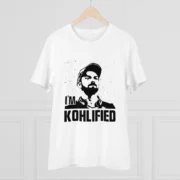 Men's PC Cotton Cricket Design Printed T Shirt (Color: White, Thread Count: 180GSM) - Image 3