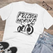Men's PC Cotton Bike Ride Design Printed T Shirt (Color: White, Thread Count: 180GSM) - Image 4