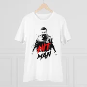 Men's PC Cotton Cricket Design Printed T Shirt (Color: White, Thread Count: 180GSM) - Image 3
