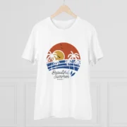 Men's PC Cotton Beautiful Summer Printed T Shirt (Color: White, Thread Count: 180GSM) - Image 3
