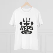 Men's PC Cotton All Reps Matter Printed T Shirt (Color: White, Thread Count: 180GSM) - Image 3
