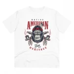 Men's PC Cotton Gorila Desing Printed T Shirt (Color: White, Thread Count: 180GSM)