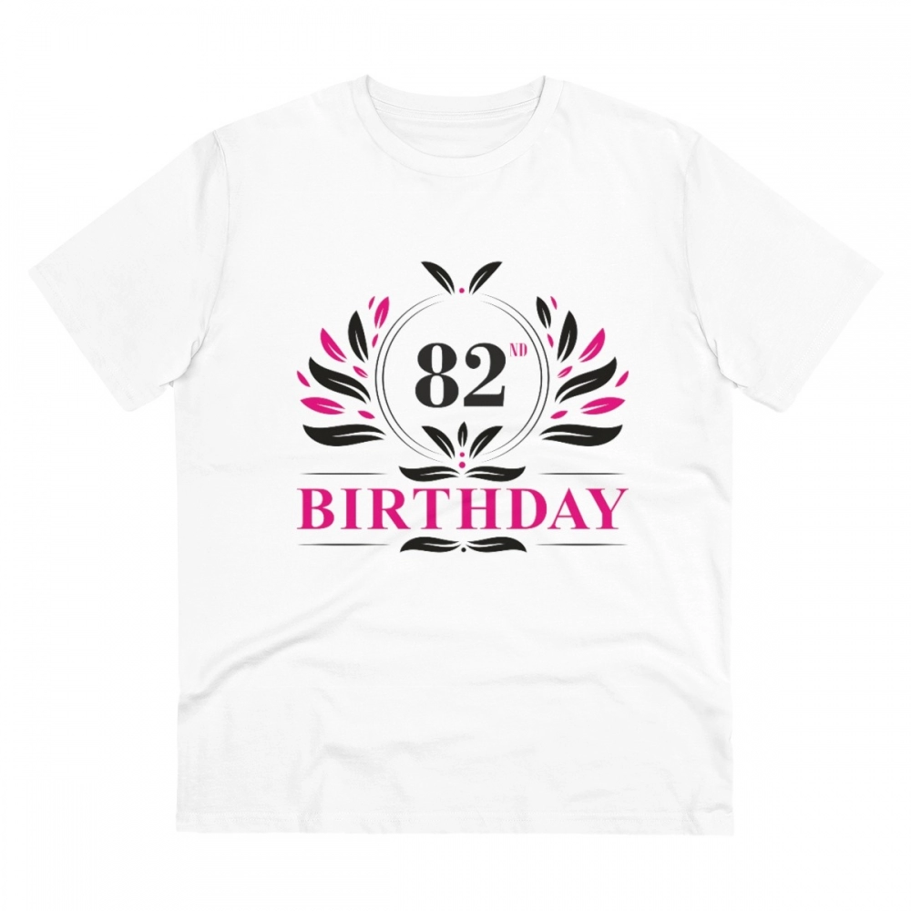52059868782_34488e230a_o_d-1000x1000-1.webp Men's PC Cotton 82nd Birthday Printed T Shirt (Color: White, Thread Count: 180GSM) - Image 1