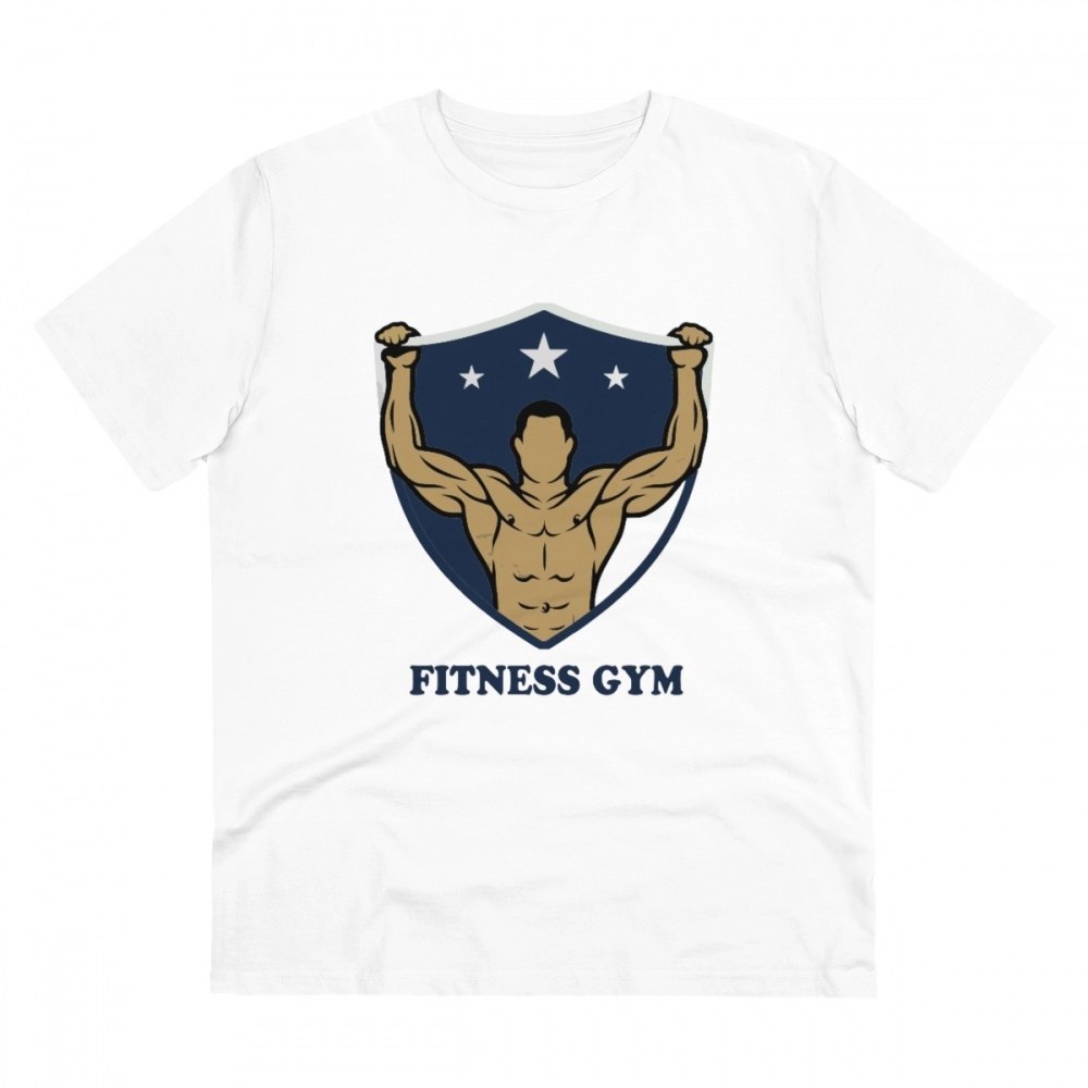 52060813761_bcff33bf12_o_d-1000x1000-1.webp Men's PC Cotton Fittnes Gym Printed T Shirt (Color: White, Thread Count: 180GSM) - Image 1