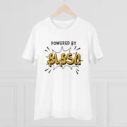 Men's PC Cotton Powered Bt Fafda Printed T Shirt (Color: White, Thread Count: 180GSM) - Image 3
