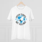 Men's PC Cotton Explore The Unseen Printed T Shirt (Color: White, Thread Count: 180GSM) - Image 3