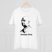 Men's PC Cotton Sardar Patel Printed T Shirt (Color: White, Thread Count: 180GSM) - Image 3