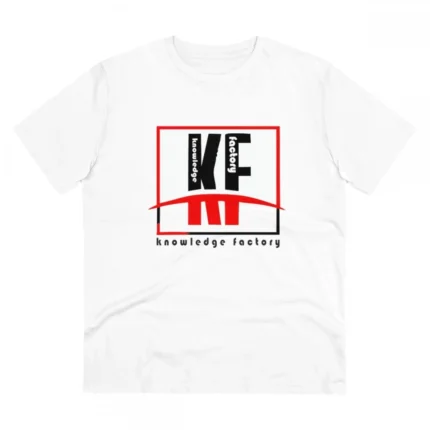 Men's PC Cotton Knowledge Factory Printed T Shirt (Color: White, Thread Count: 180GSM)