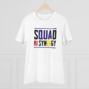 Men's PC Cotton Squed Ki Syneagy Printed T Shirt (Color: White, Thread Count: 180GSM) - Image 3