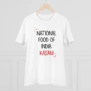 Men's PC Cotton India Kasam Printed T Shirt (Color: White, Thread Count: 180GSM) - Image 3