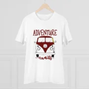 Men's PC Cotton Explore The Unseen Printed T Shirt (Color: White, Thread Count: 180GSM) - Image 3