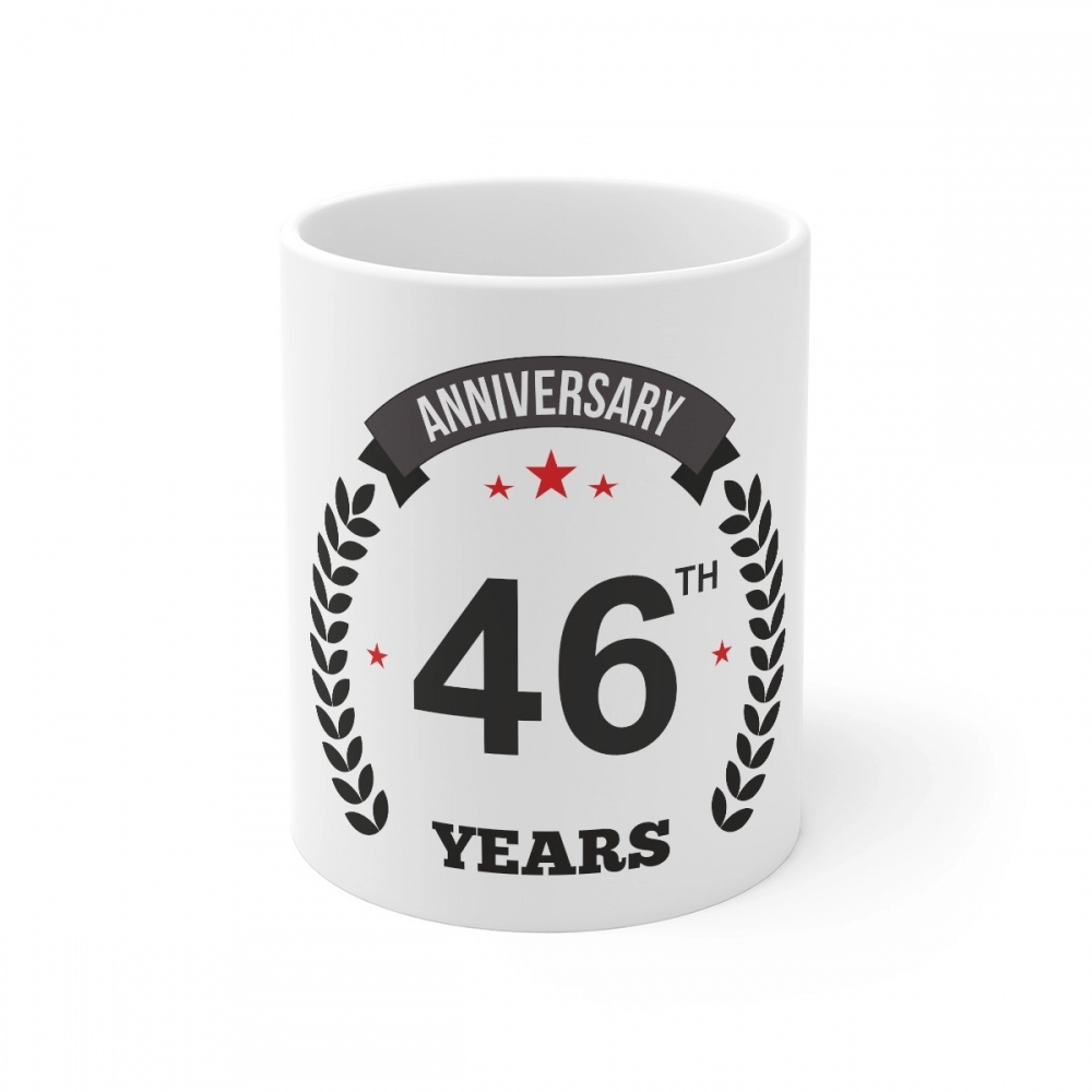 52164899044_986842b85a_o_d-1000x1000-1.webp Ceramic 46th Anniversary Printed Coffee Mug (Color: White, Capacity:330ml) - Image 1