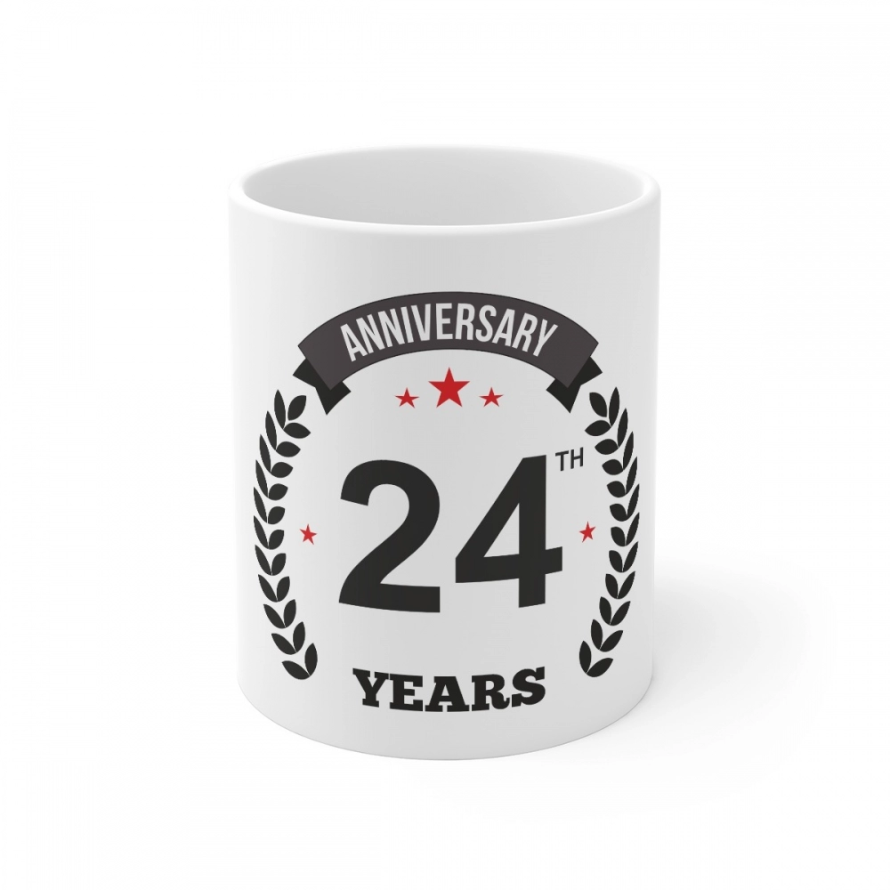 52165110585_24498545bc_o_d-1000x1000-1.webp Ceramic 24th Anniversary Printed Coffee Mug (Color: White, Capacity:330ml) - Image 1