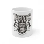 Ceramic Gorila Desing Printed Coffee Mug (Color: White, Capacity:330ml)
