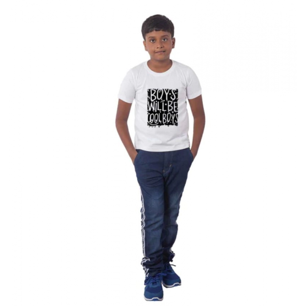 52320493922_ff076fa5db_o_d-1000x1000-1.webp Boys Cotton Will Be Cool Half Sleeve TShirt (White) - Image 1