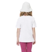 Girls Cotton Baby Shark Half Sleeve TShirt (White) - Image 3