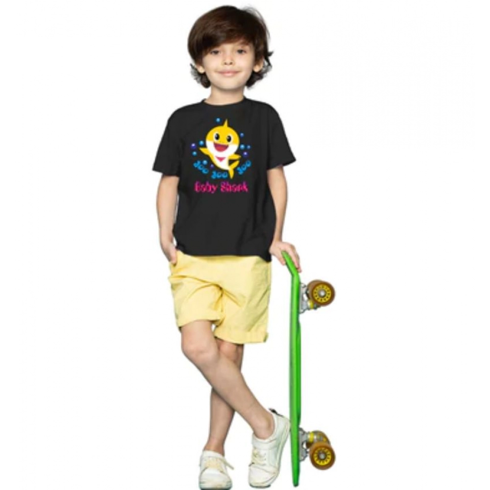 52321306361_722cd88f10_o_d-1000x1000-1.webp Boys Cotton Baby Shark Half Sleeve TShirt (Black) - Image 1
