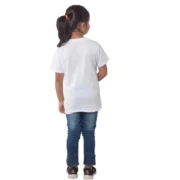 Girls Cotton Adelie Half Sleeve TShirt (White) - Image 2