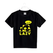 Boys Cotton Lazy Half Sleeve TShirt (Black) - Image 2