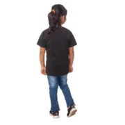 Girls Cotton Princess Half Sleeve TShirt (Black) - Image 2