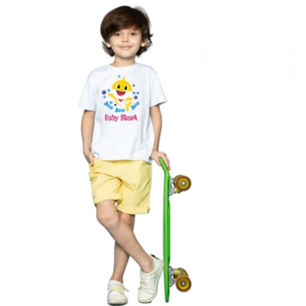 52321727714_d3d9243435_o_d-1000x1000-1.webp Boys Cotton Baby Shark Half Sleeve TShirt (White) - Image 1