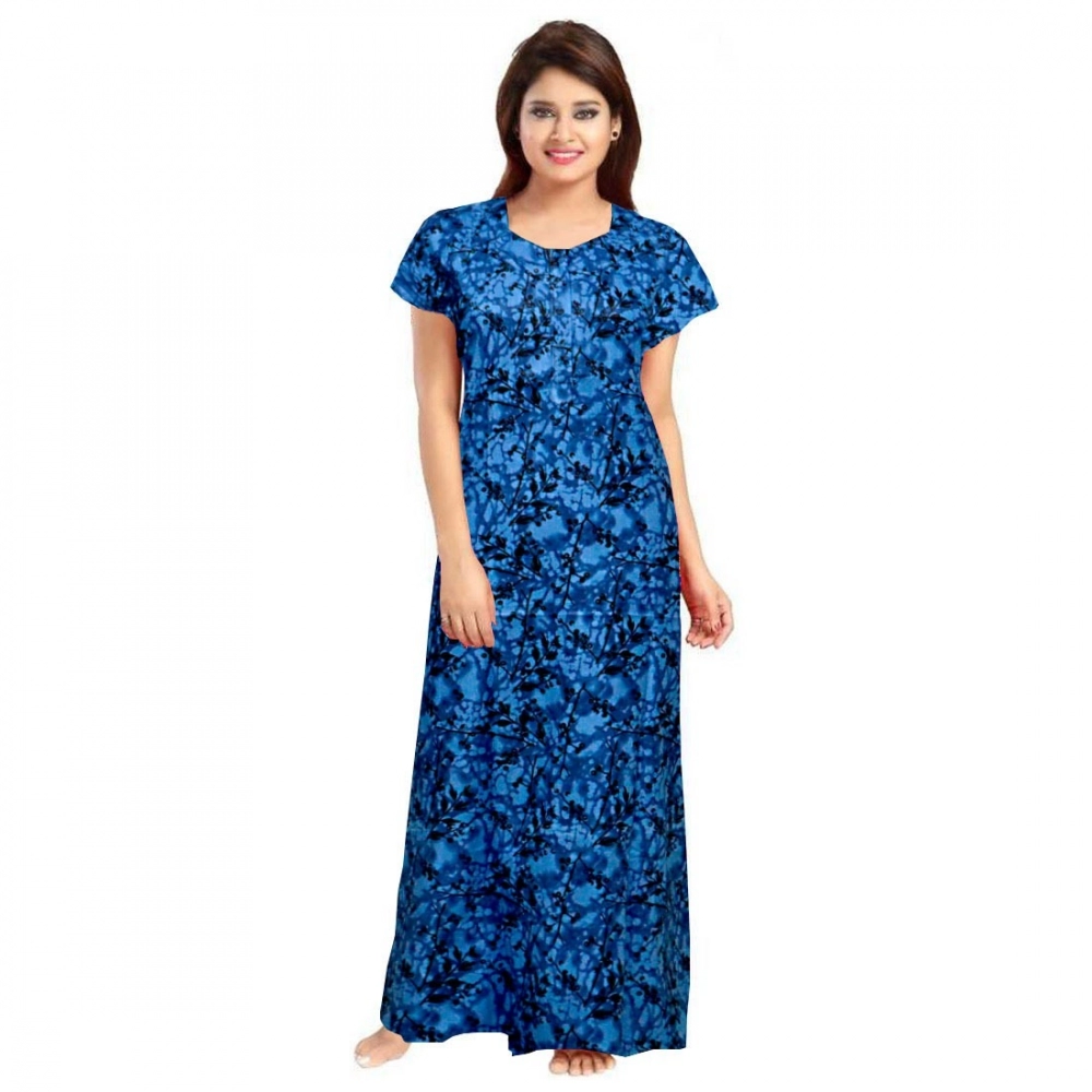 52361311566_74b0cd0202_o_d-1000x1000-1.webp Women's Cotton Printed Maxi Nighty (Blue) - Image 1