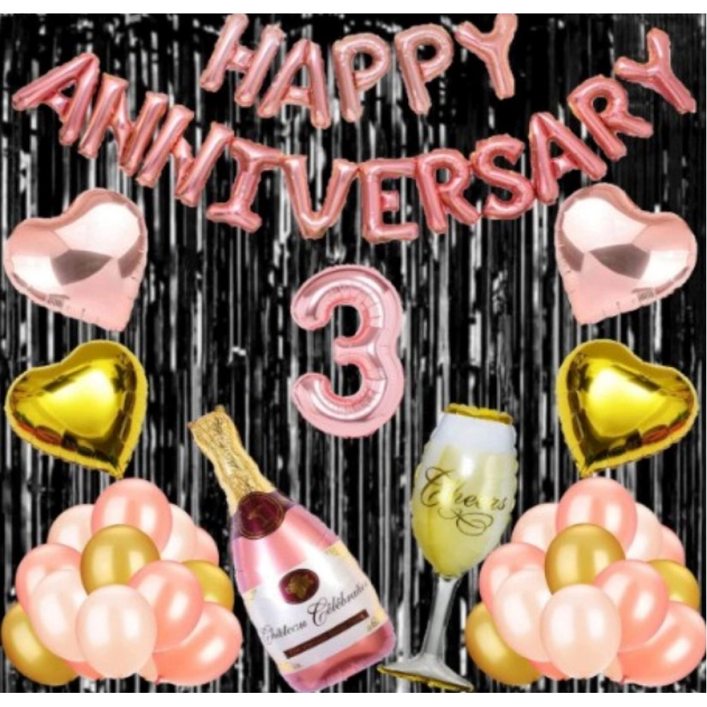 52582906294_143a3ee884_o_d-1000x1000-1.webp 3Rd Anniversary Rose Gold Foil Balloons With Happy Decoration Items Set (Rose Gold) - Image 1