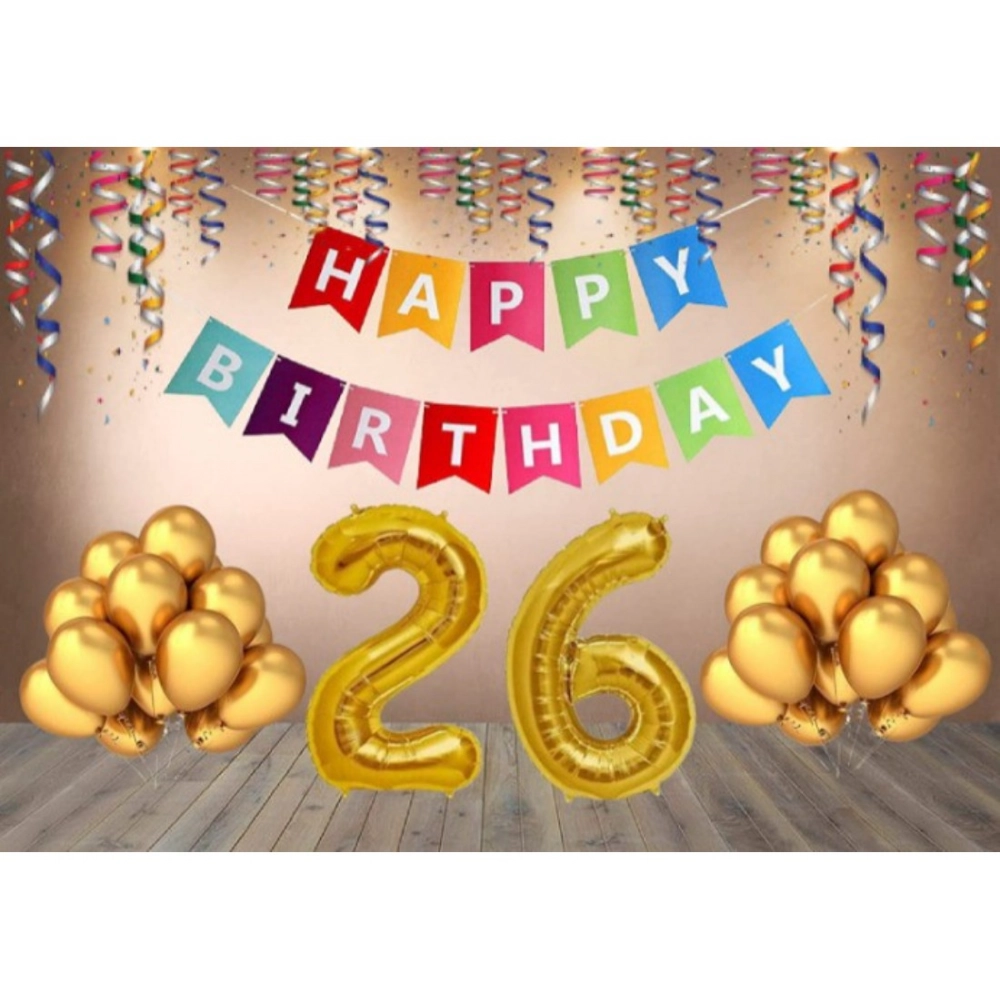 52583093995_1e8a88b102_o_d-1000x1000-1.webp 26Th Happy Birthday Decoration Combo With Multi Color Banner (Golden) - Image 1