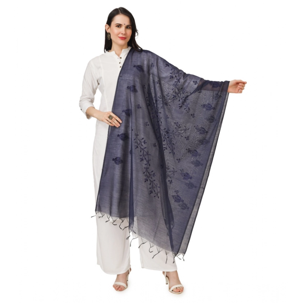 53510134396_ce204da66c_o_d-1000x1000-1.webp Women's Cotton Embroidered Dupatta (Dark Blue, Length: 2.25 to 2.50 Mtr) - Image 1