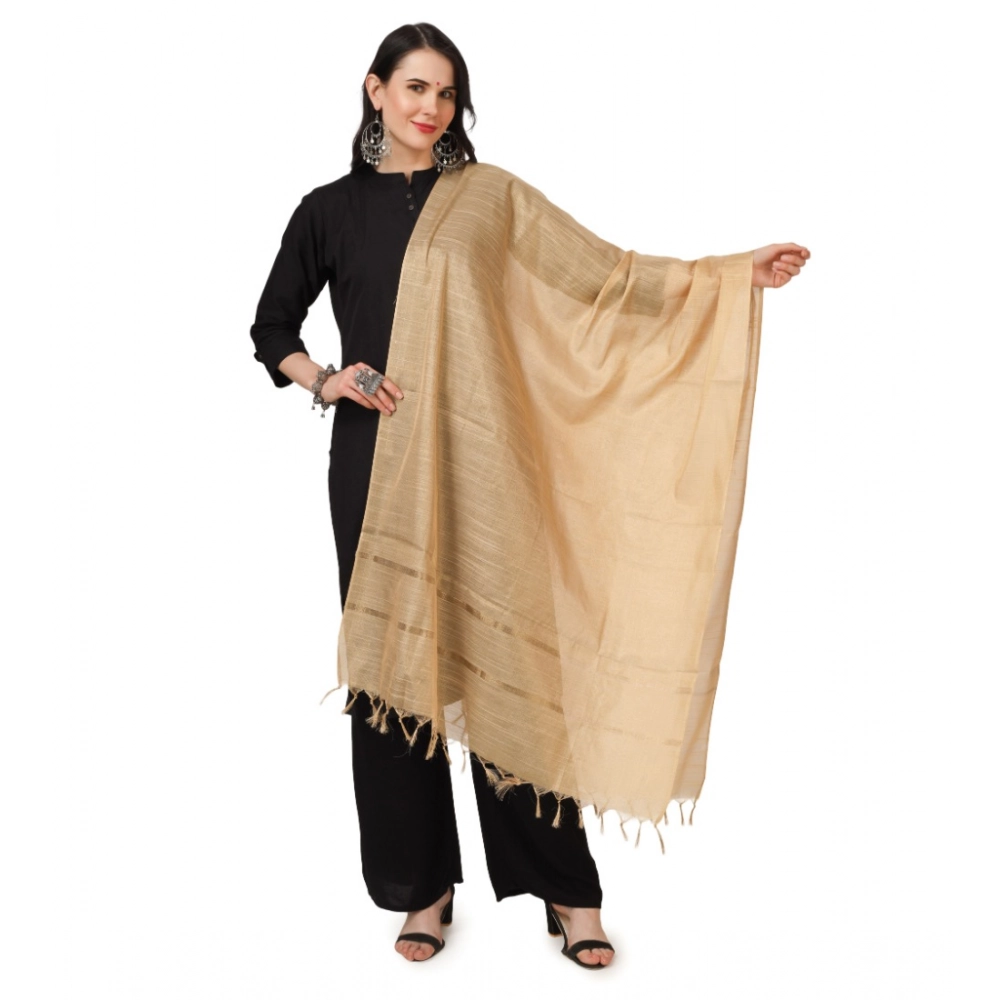 53510455539_4b3264cd02_o_d-1000x1000-1.webp Women's Chanderi Solid Dupatta (Gold, Length: 2.25 to 2.50 Mtr) - Image 1