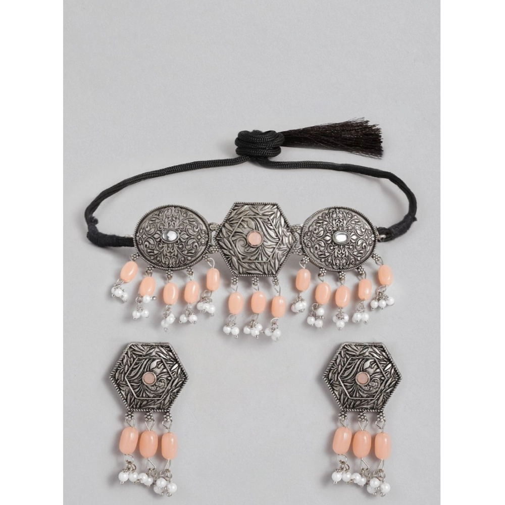 53534564765_cbe639e9c0_o_d-1000x1000-1.webp Women's Rose Gold Plated Alloy Necklace & Earings Set (Orange) - Image 1