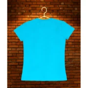 Girl's Casual Short Sleeve Pom Pom Balls Cotton T Shirt (Blue) - Image 3