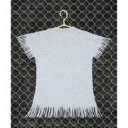 Girl's Casual Short Sleeve Printed Cotton T Shirt (Grey) - Image 3