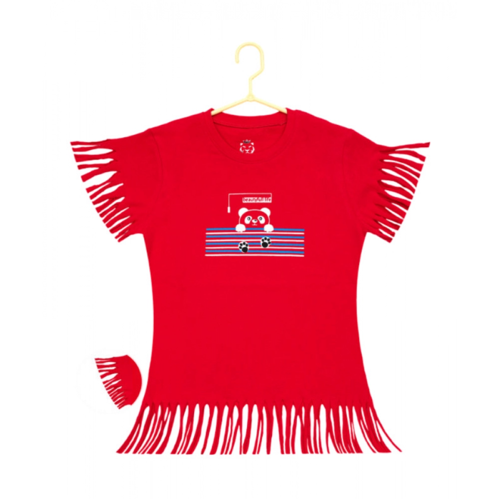 53642672685_b3e9624b8f_o_d-1000x1000-1.webp Girl's Casual Short Sleeve Printed Cotton T Shirt (Red) - Image 1