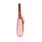 Women's Faux Leather Textured Sling Bag (Pink) - Image 5