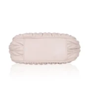Women's Faux Leather Textured Handbag (Beige White) - Image 2