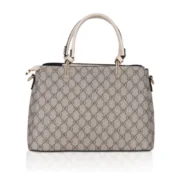 Women's Faux Leather Printed Handbag (Beige) - Image 4