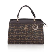 Women's Faux Leather Printed Handbag (Coffee) - Image 6