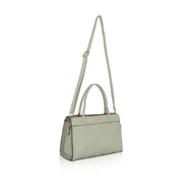Women's Faux Leather Textured Adjustable Long Belt Handbag (Green) - Image 2