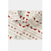 Men's Cotton Blended Printed Full Sleeve Shirt (White-Red) - Image 2