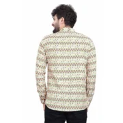 Men's Cotton Blended Printed Full Sleeve Shortkurta (Multicolor) - Image 6